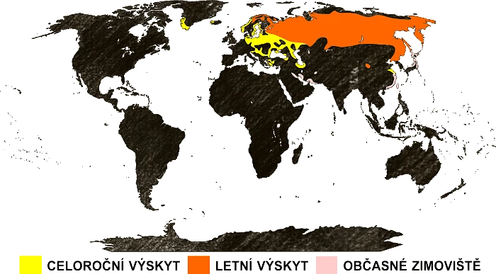 Mapa výskytu