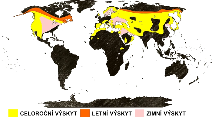 Mapa výskytu