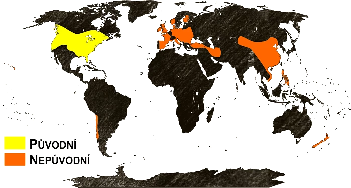 Mapa výskytu