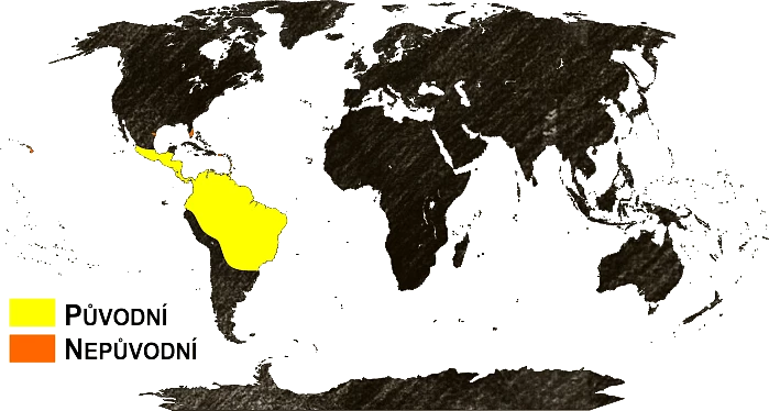 Mapa výskytu
