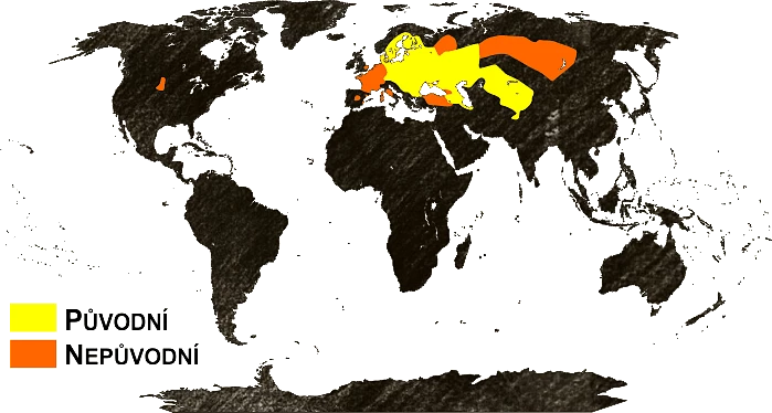 Mapa výskytu