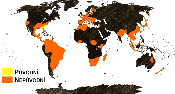 Mapa výskytu